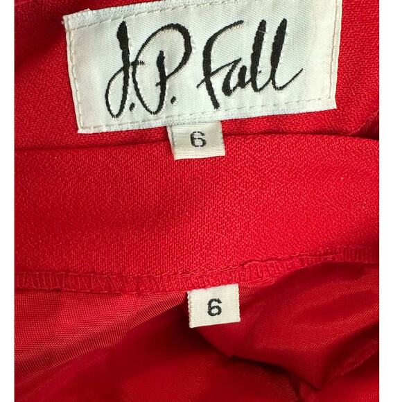 J.P. Fall red skirt and jacket suit set size 6 - Picture 4 of 16